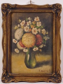 Jozsef Koszta, Attributed: Floral Still Life