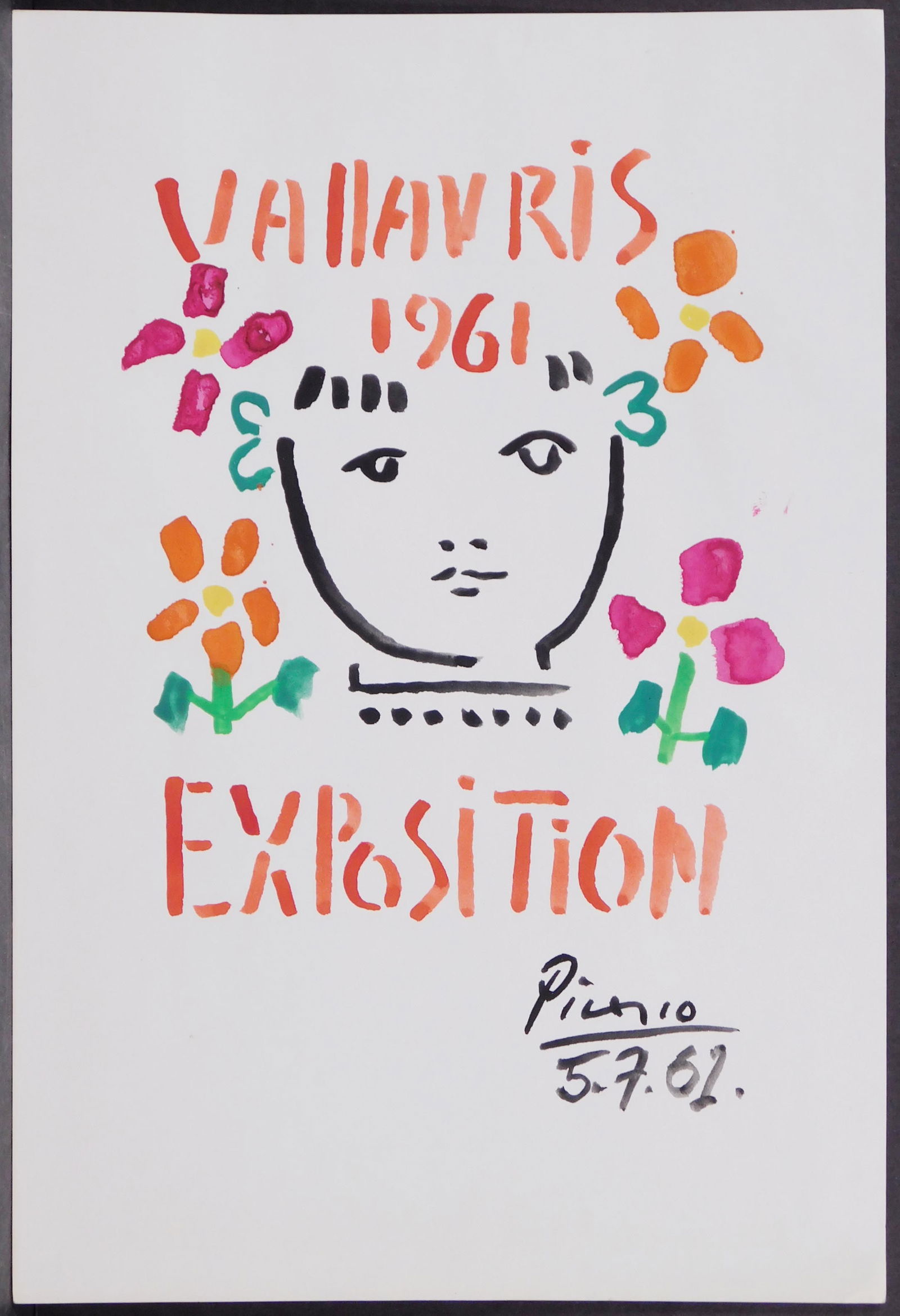 Style of Pablo Picasso : 1961 Exhibition Drawing (1 of 6)