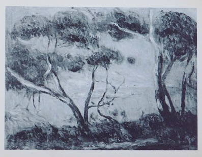 Pierre-Auguste Renoir:  Le Cap d'Antibes: Pierre-Auguste Renoir (French, 1841-1919): Le Cap d'Antibes. Limited edition gravure print. Unsigned, un framed. Printed by D'Andre Marty, published by Cahiers d'Aujourd'Hui, ca 1915. This item is acc