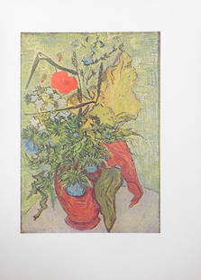 Vincent van Gogh:  Bouquet des Champs XV: Vincent van Gogh (Dutch, 1853-1890): Bouquet des Champs XV. From the first edition of approximately 100 copies, color gravure. Published by J.B. de la Faille. Unsigned, unframed. This item is accompan