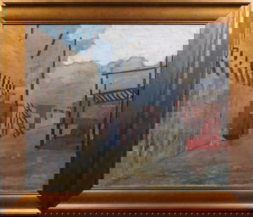 Andrew Michael Dasburg, Attributed: Pueblos: Andrew Michael Dasburg (French/ American, 1887 - 1979) Attributed: Pueblos. Oil on canvas, signed lower left, framed. Andrew Dasburg was one of the leading Modernists in New Mexico for sixty years. A