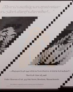 Photography Exhibition Poster: Collection of Arlette and Gus Kayafas: Photography Exhibition Poster: Collection of Arlette and Gus Kayafas, 1998. Created for the Fuller Craft Museum, unsigned, unframed. Arlette Kayafas is a long-time collector from a photography family.