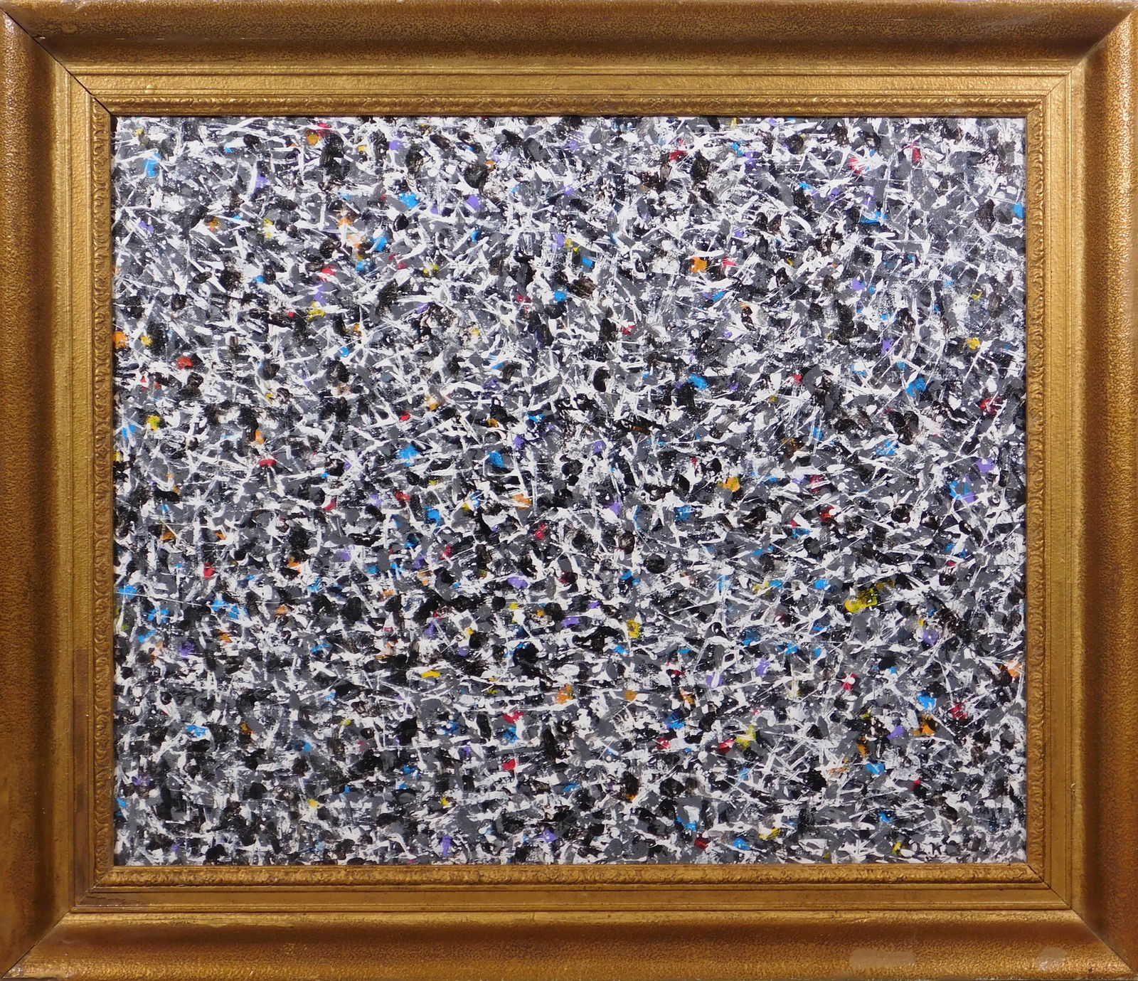 Style of Lee Krasner: Abstract Composition: Style of Lee Lenore Krasner (American, 1908 - 1984): Abstract Composition, 1964. Oil on canvas, signed and dated verso, two labels with possible inventory numbers verso, framed. Lee Krasner's place in