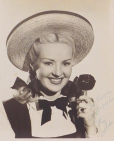 Signed Portrait of Betty Grable