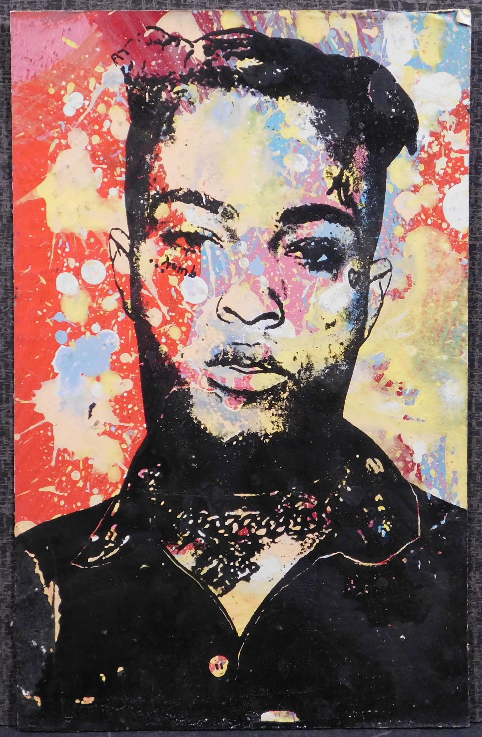 Bobby Kareem Hill: XXXtentacion I: Bobby Kareem Hill (American, b. 1973): XXXtentacion I, 2020. Hand-Embellished Mixed Media Screen Print on 200lbs Heavyweight Paper, unframed. Produced by 1XRun in Detroit, MI. Verso is stamped with th