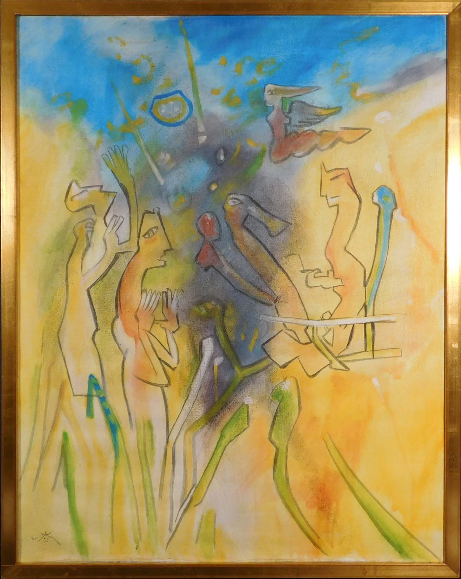 Roberto Matta (Manner of): Surreal Figures (1 of 2)