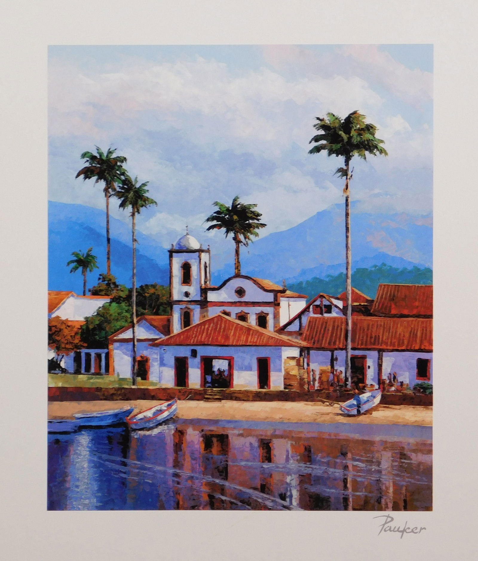 Alex Pauker: Reflections: Alex Pauker (Russian, 1974): Reflections. Serilithograph in color, signed in plate, unframed. This print is accompanied by a COA. Alex was born in Russia in 1974 under a Communist regime. He