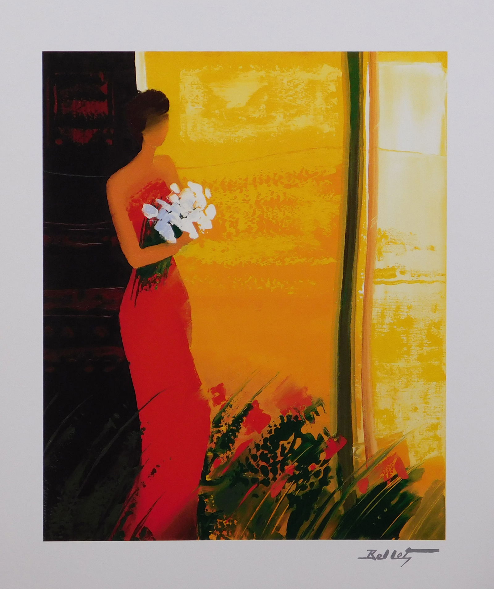 Emile Bellet: Pleine Floraison: Emile Bellet (French, 1941-1922): Pleine Floraison, 2002. Serilithograph in color on paper. Signed in plate, unframed. Emile Bellet's paintings are notorious for the mysterious female he included in