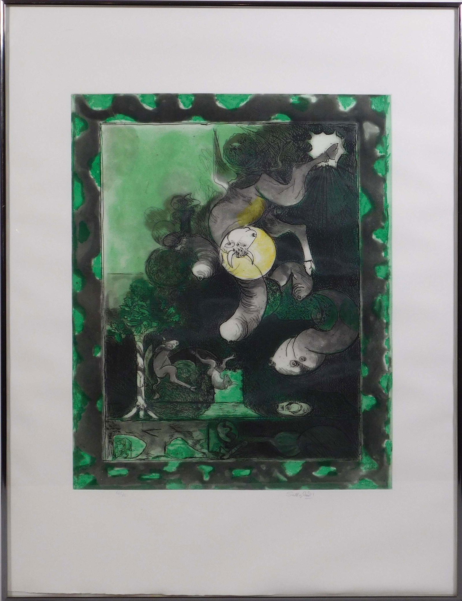 Graham Sutherland: The Ox: Graham Sutherland (British, 1903-1980): The Ox. Etching with aquatint on cold pressed paper, signed and numbered (66/75) in pencil below, framed. Graham Vivian Sutherland OM was a prolific English art