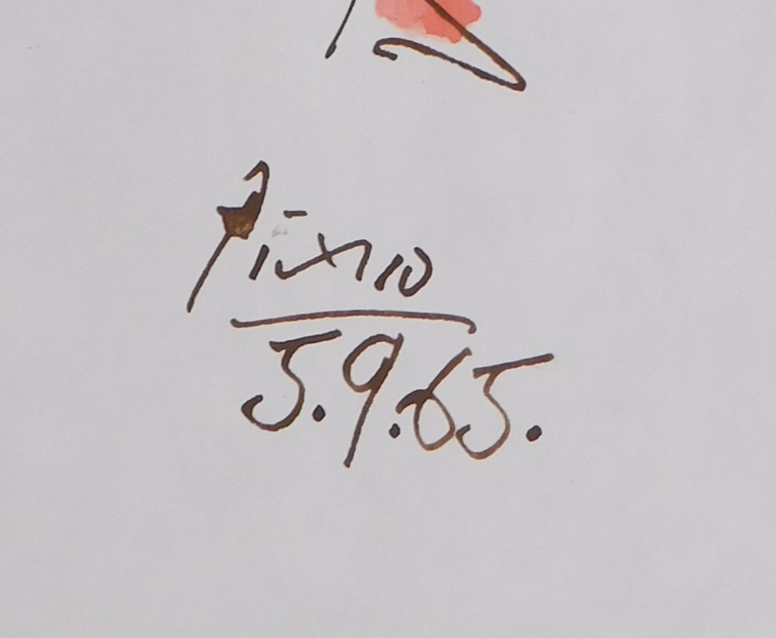 Pablo Picasso Attributed: Red Dancer: Pablo Picasso (1881-1973) Attributed: Red dancer. Pen and ink with watercolor on bond drawing paper. 11.6 x 8.5 inches Private collector, New York. Good condition with minor handling marks NOTE: