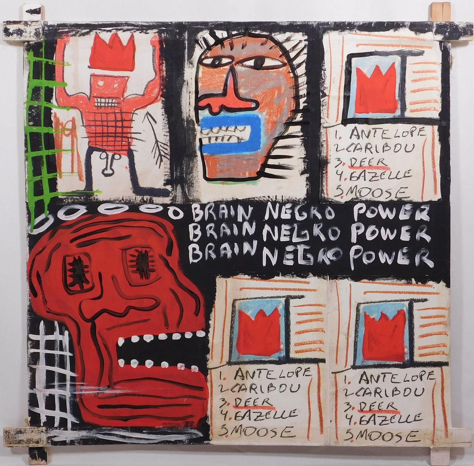 Jean-Michel Basquiat, Manner of: Brain Negro Power (1 of 16)
