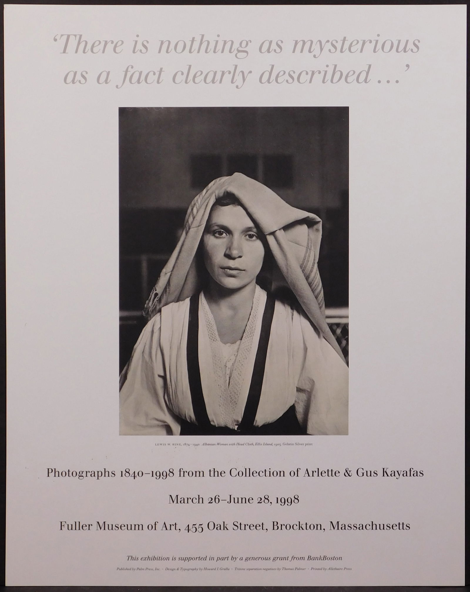 Photography Exhibition Poster: Collection of Arlette and Gus Kayafas (1 of 5)