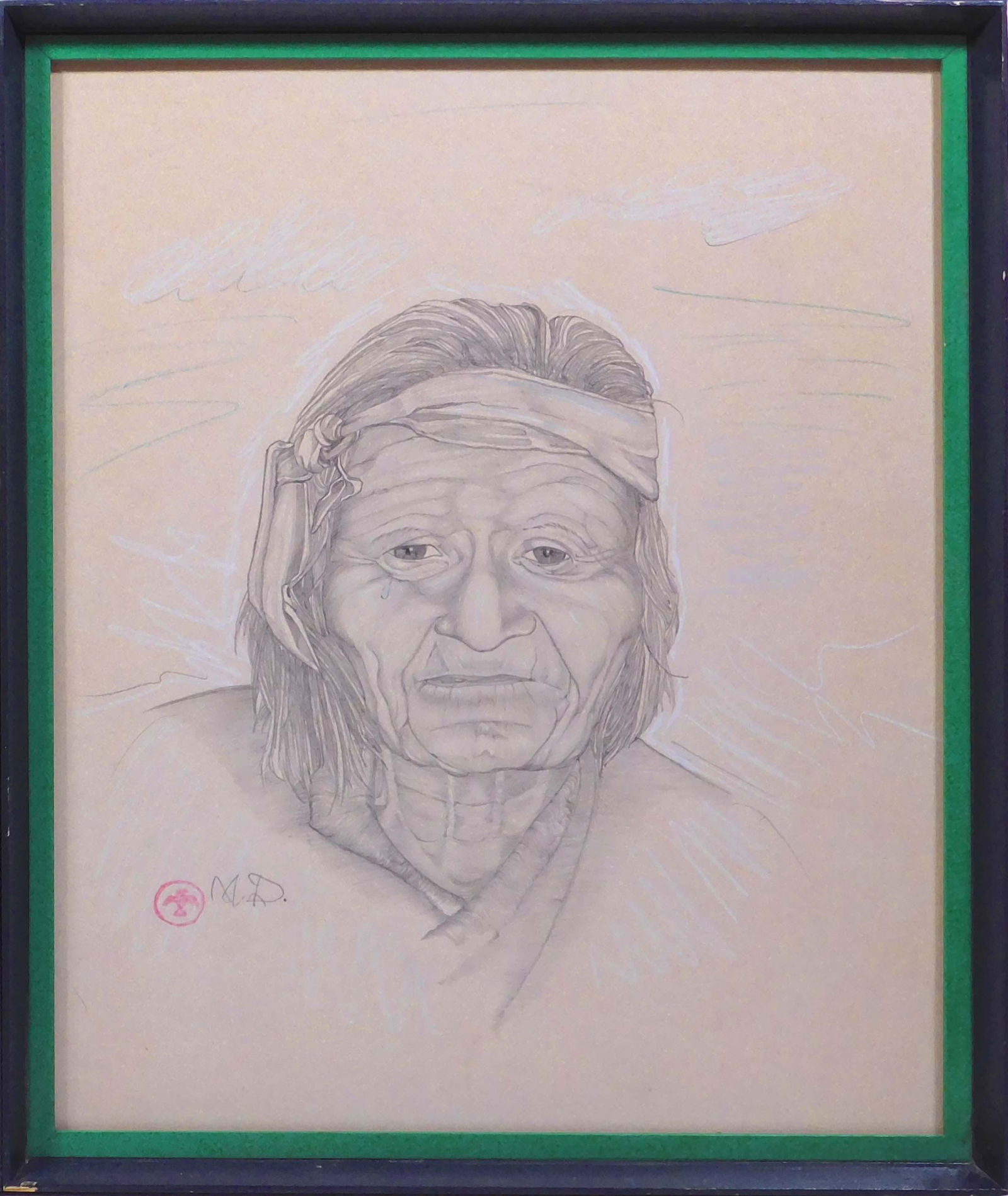 Maynard Dixon, Manner of/ Attributed: Portrait of an Elder (1 of 8)