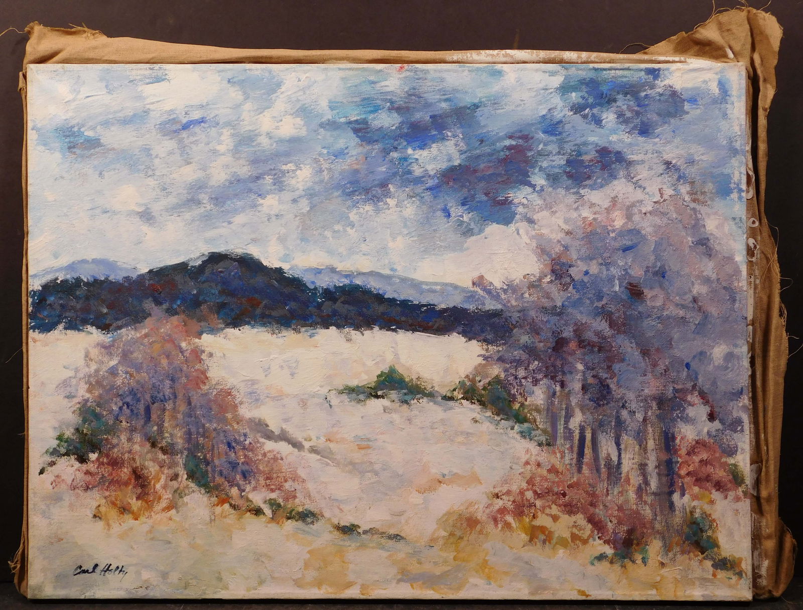 Carl Robert Holty, Attributed: Impressionist Winter Landscape - 2