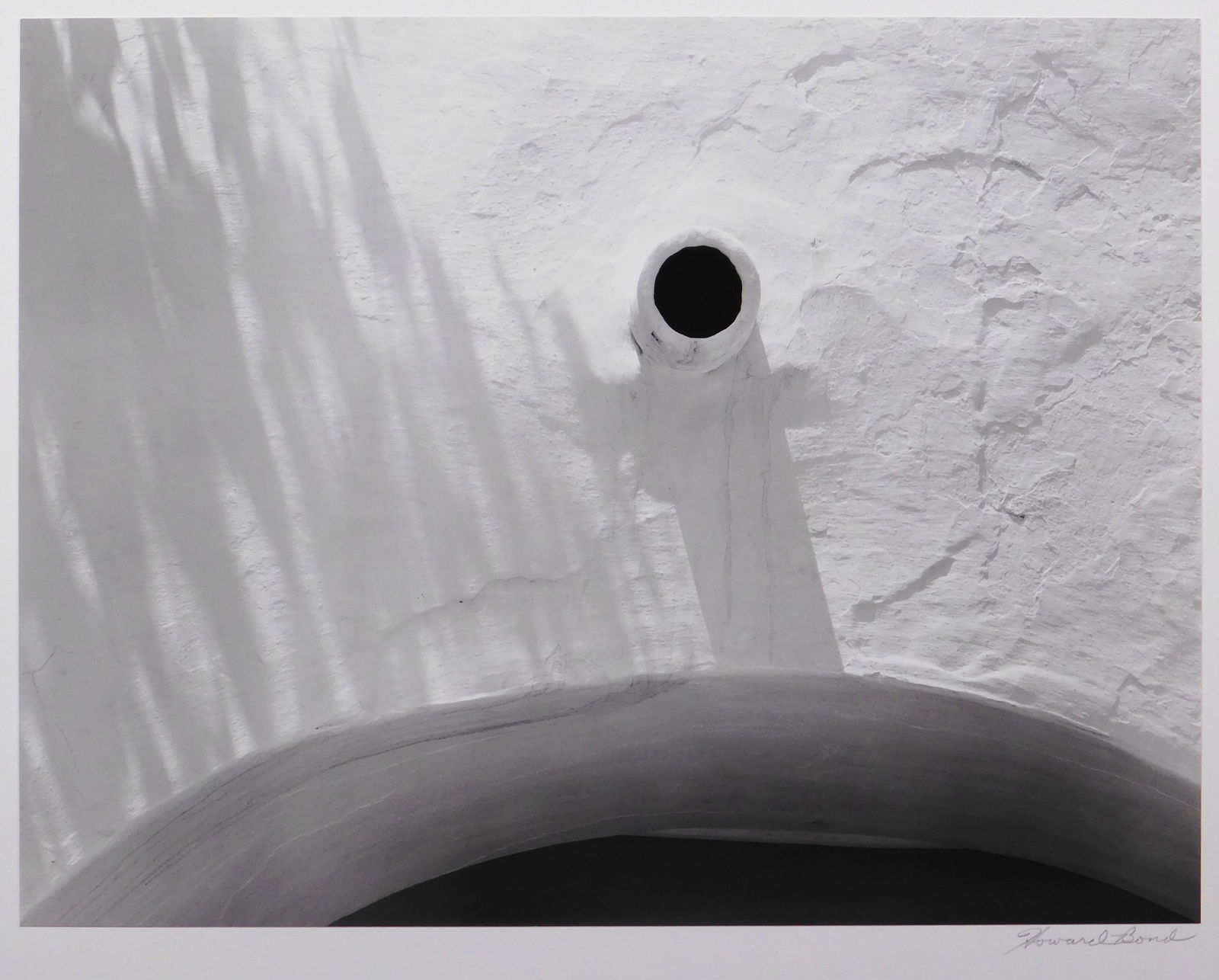 Howard Bond: Round Hole, Tinas: Howard Bond (American, b. 1931): Round Hole, Tinas. Silver gelatin print mounted to rag board, from portfolio XI: White Motif (the Cyclades Islands of Greece), 1991, signed in pencil below. Edition 2
