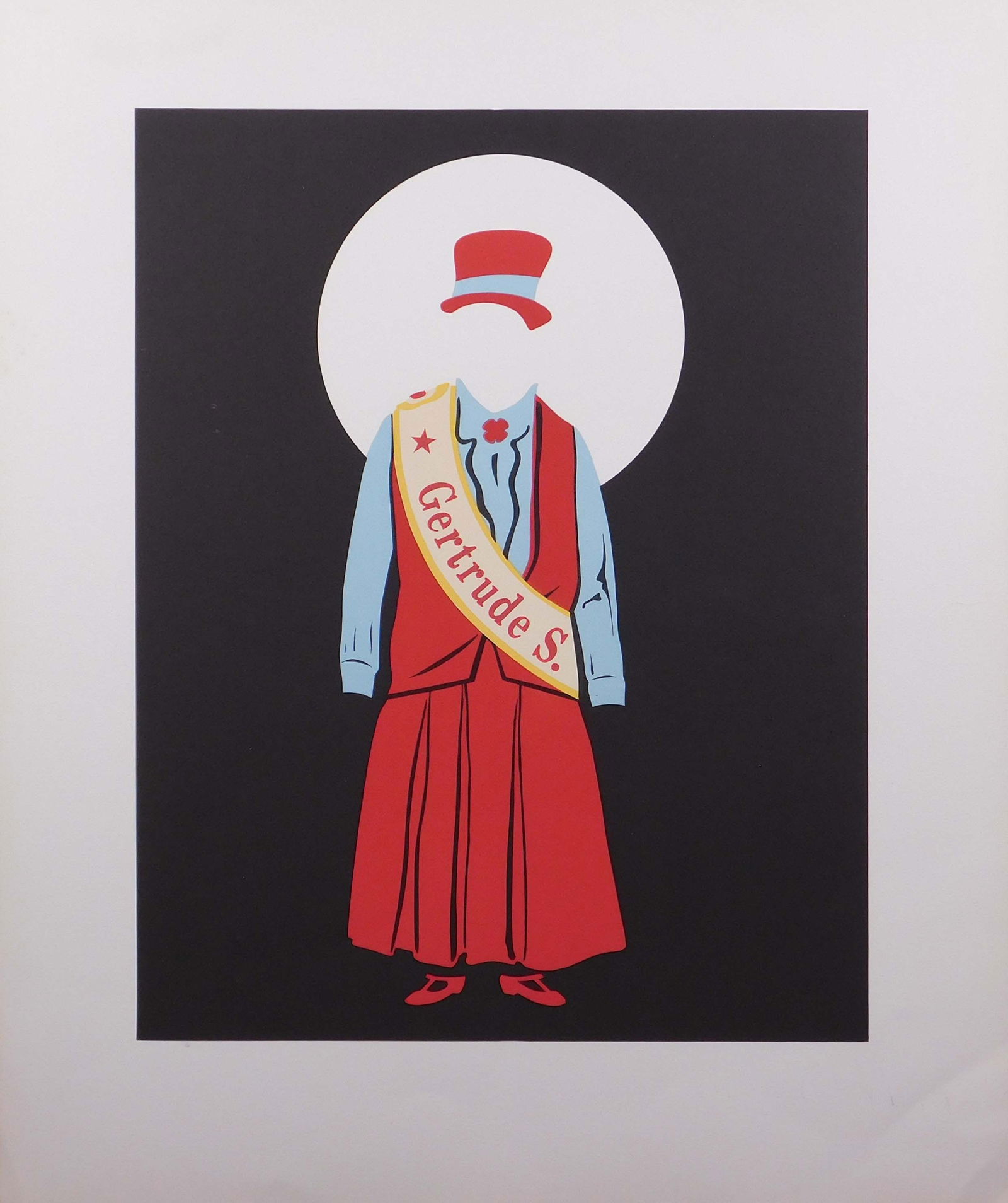 Robert E. Indiana: Gertrude Stein: Robert E. Indiana (American, 1928 - 2018): Gertrude Stein (Virgil Thomson, Mother of Us All Suite), 1977. Lithograph, unsigned, unframed. Robert Indiana was an American artist associated with the