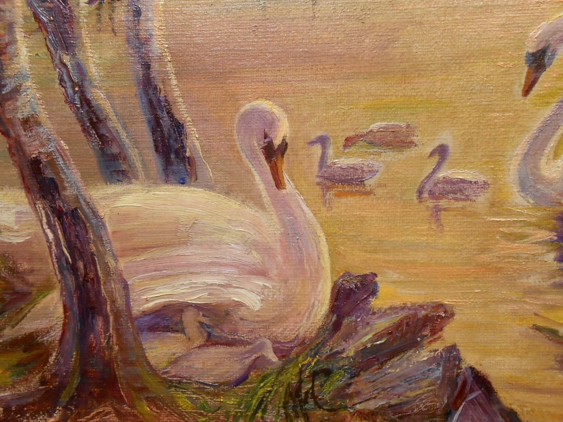 Lie: Impressionist Swans - 9