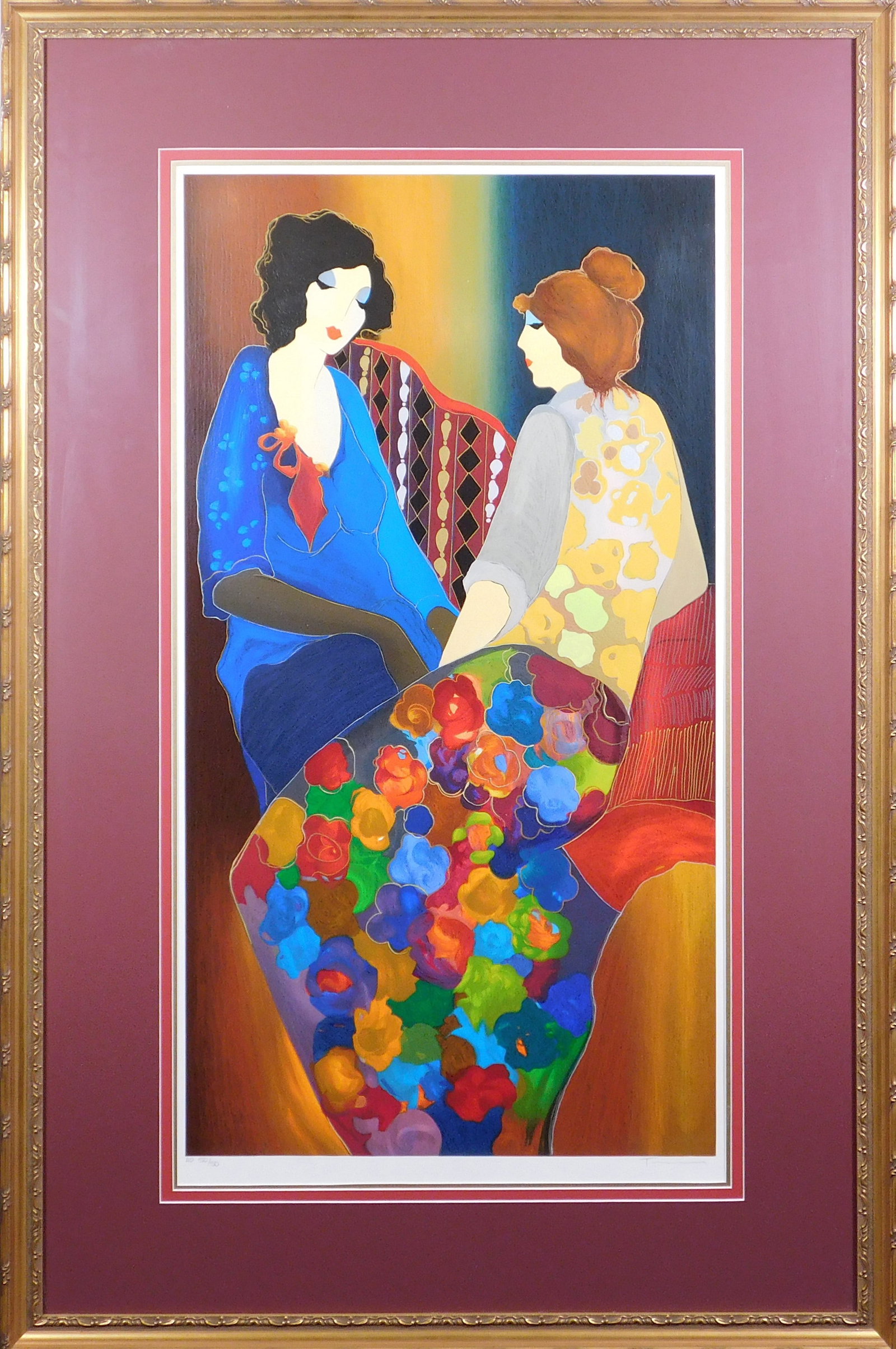 Itzchak Tarkay: Gabrielle's Confidant: Itzchak Tarkay (Israeli, 1935-2012): Gabrielle's Confidant. Serigraph in color on wove paper. Signed lower right and numbered lower left. From the artist's proof edition 50/50. Itzchak Tarkay is