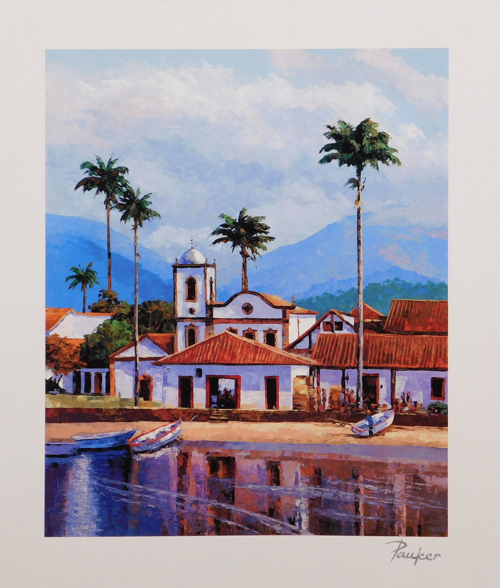Alex Pauker: Reflections: Alex Pauker (Russian, 1974): Reflections. Serilithograph in color, signed in plate, unframed. This print is accompanied by a COA. Alex was born in Russia in 1974 under a Communist regime. He attended