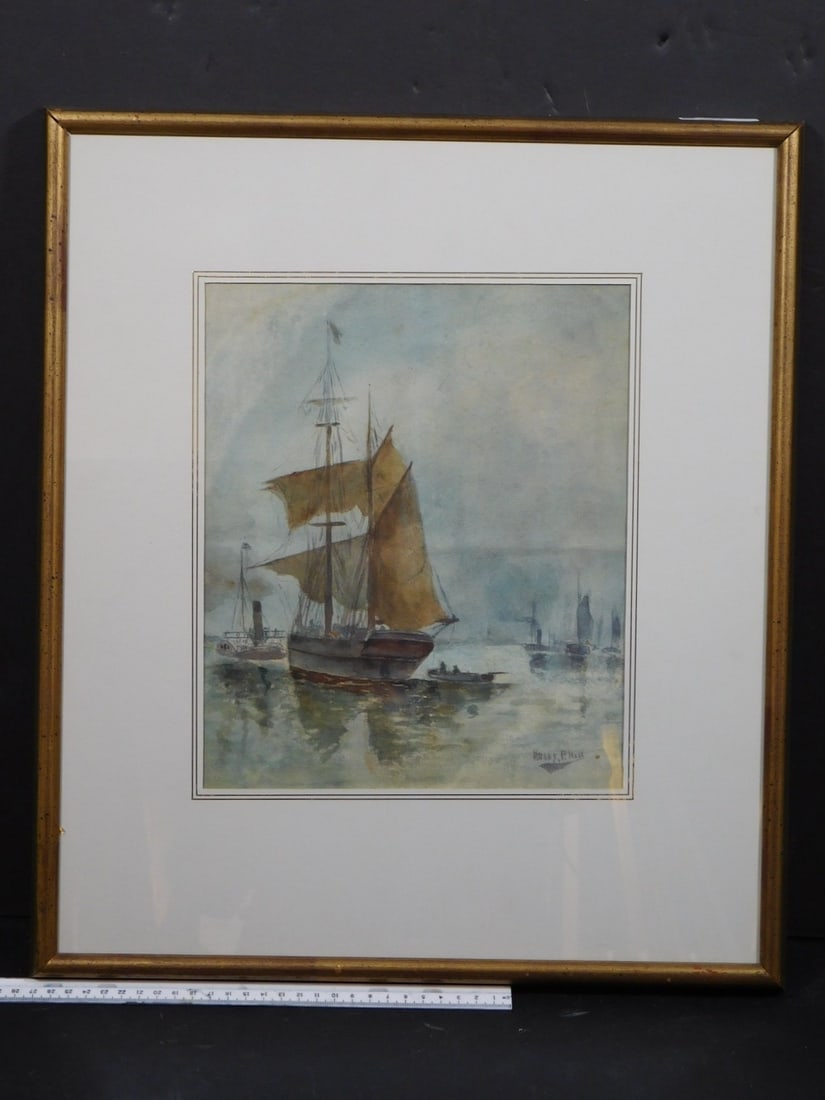 Frank P. Hall: Harbor Scene - 8