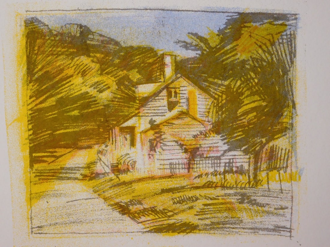 Art Wood: Hawley, Mass: Art Wood: Hawley, Mass, silkscreen on paper, edition of 250, signed, unframed. From seventh annual RISD (Rhode Island School of Design) silkscreen portfolio in 1976. 20x16 in. paper Good Condition.