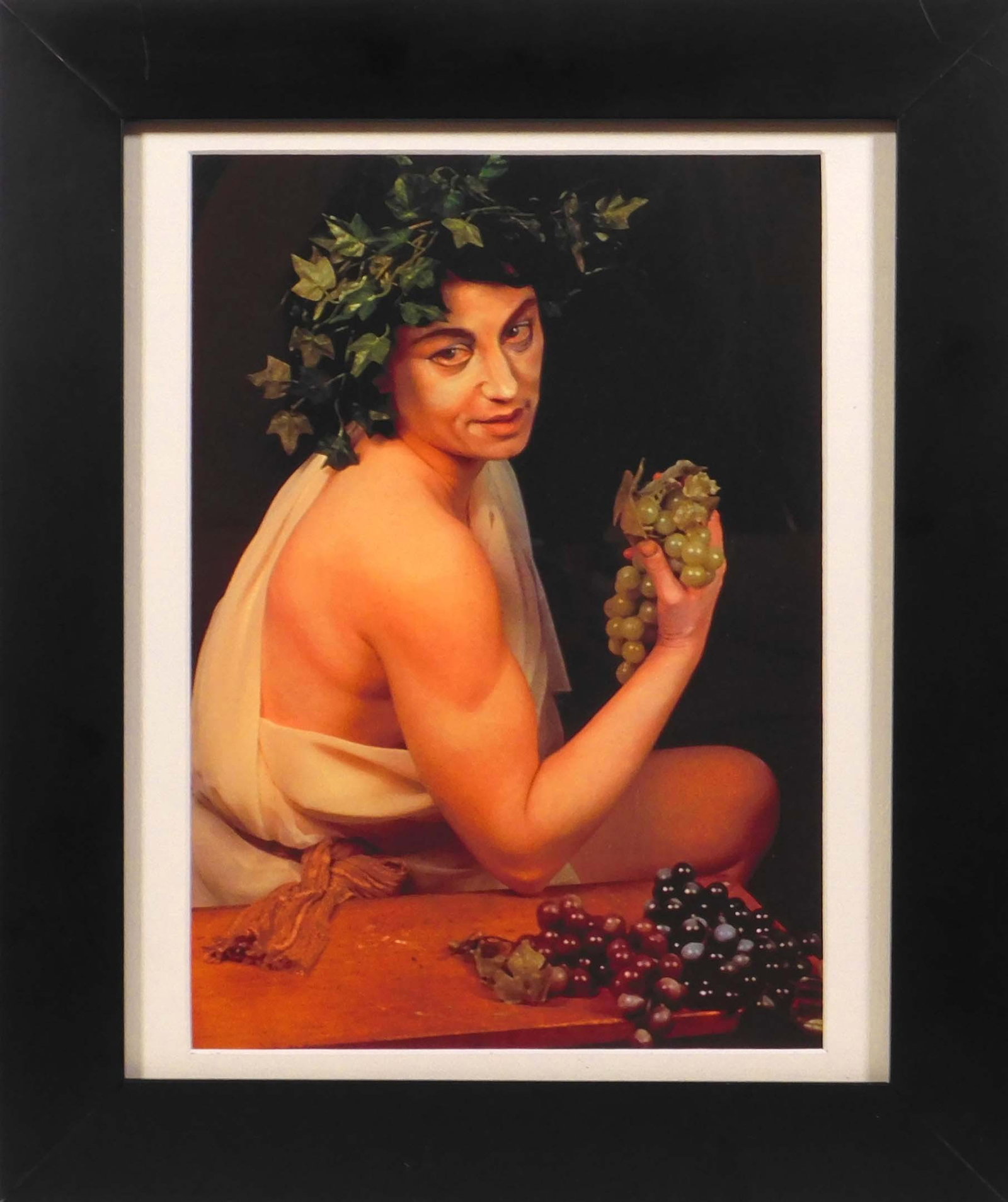 Cindy Sherman: Untitled (Bacchus): Cindy Sherman (American, b. 1954): Untitled (Bacchus), 1987. Offset lithograph reproduction, unsigned; framed.. The series Fairy Tales and Disasters of the mid- to late 1980s marked a major shift in