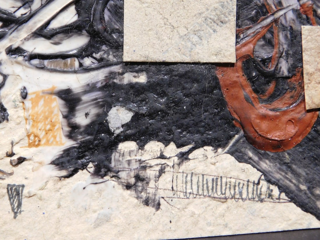 Antoni Tapies, Attributed: Mixed Media Collage - 10