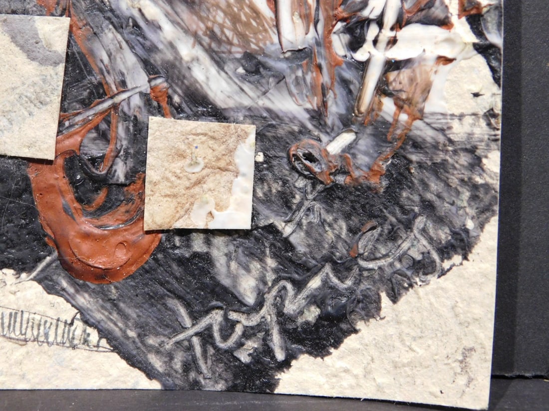 Antoni Tapies, Attributed: Mixed Media Collage - 3