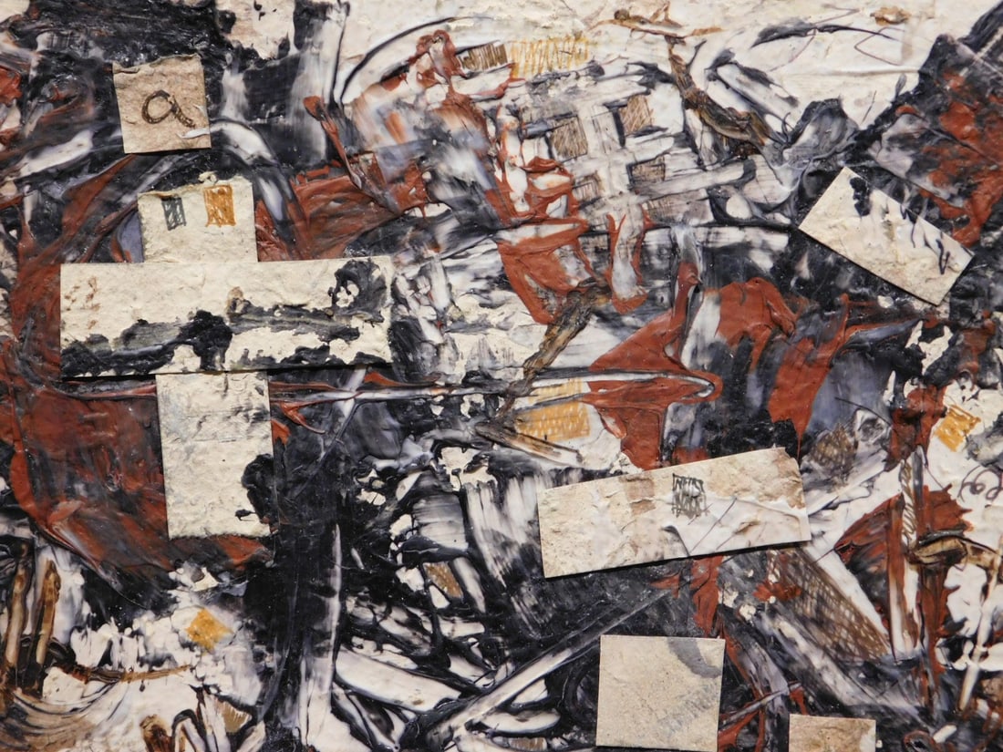 Antoni Tapies, Attributed: Mixed Media Collage - 5