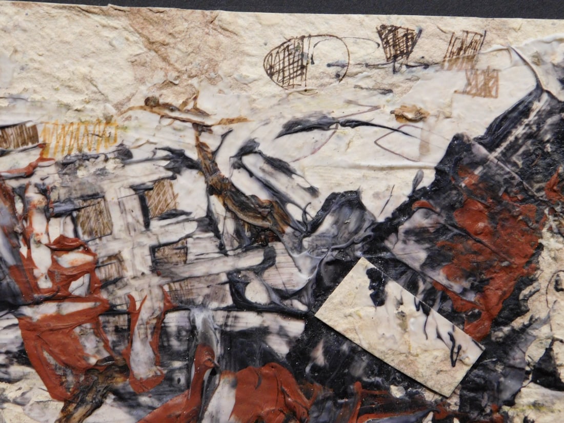 Antoni Tapies, Attributed: Mixed Media Collage - 7