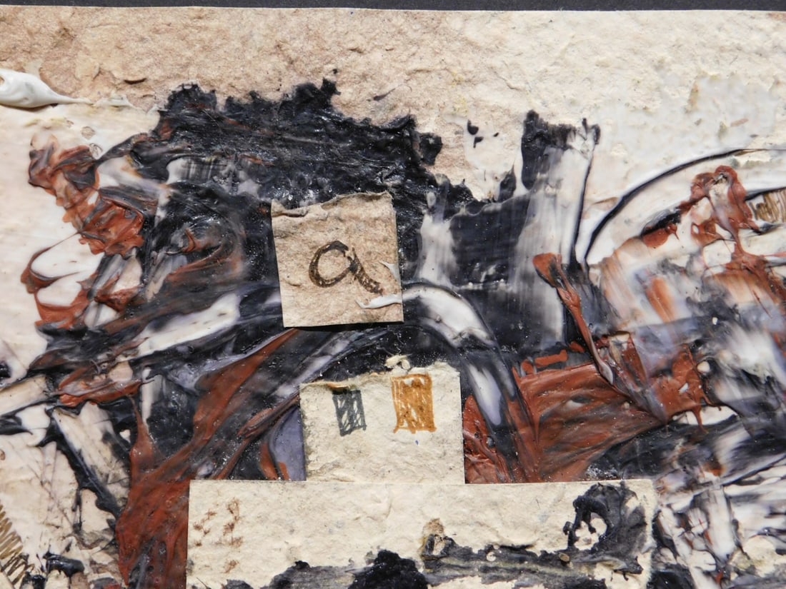 Antoni Tapies, Attributed: Mixed Media Collage - 8