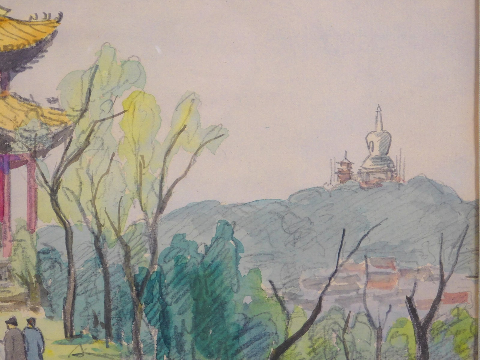 Chinese Pavillion Watercolor - 4
