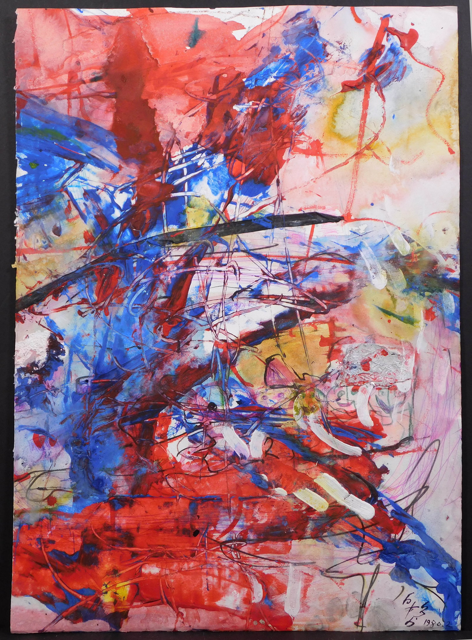 Kazuo Shiraga Attributed: Abstract Collage (1 of 12)