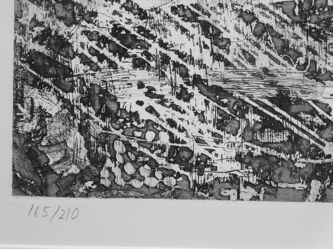 David Glines: Winter Triptych Etching 1965 - 4