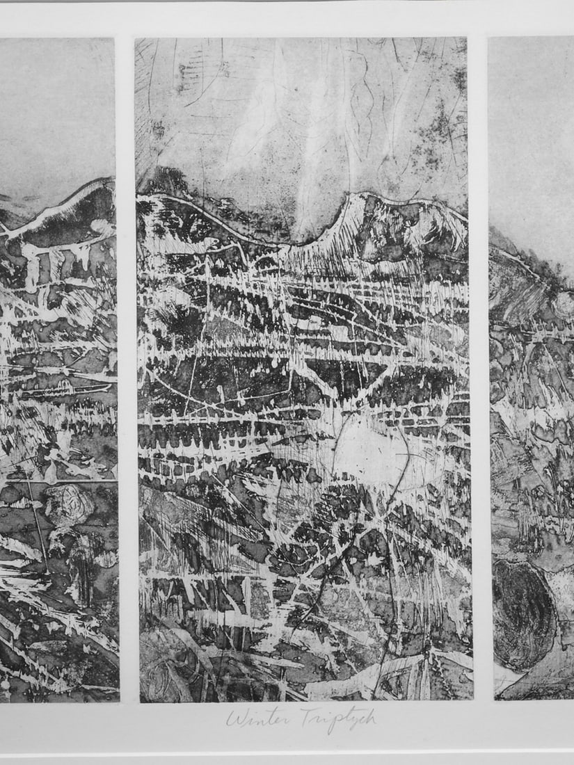 David Glines: Winter Triptych Etching 1965 - 6