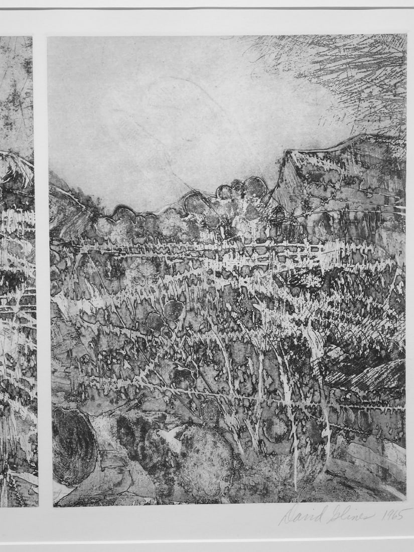 David Glines: Winter Triptych Etching 1965 - 7