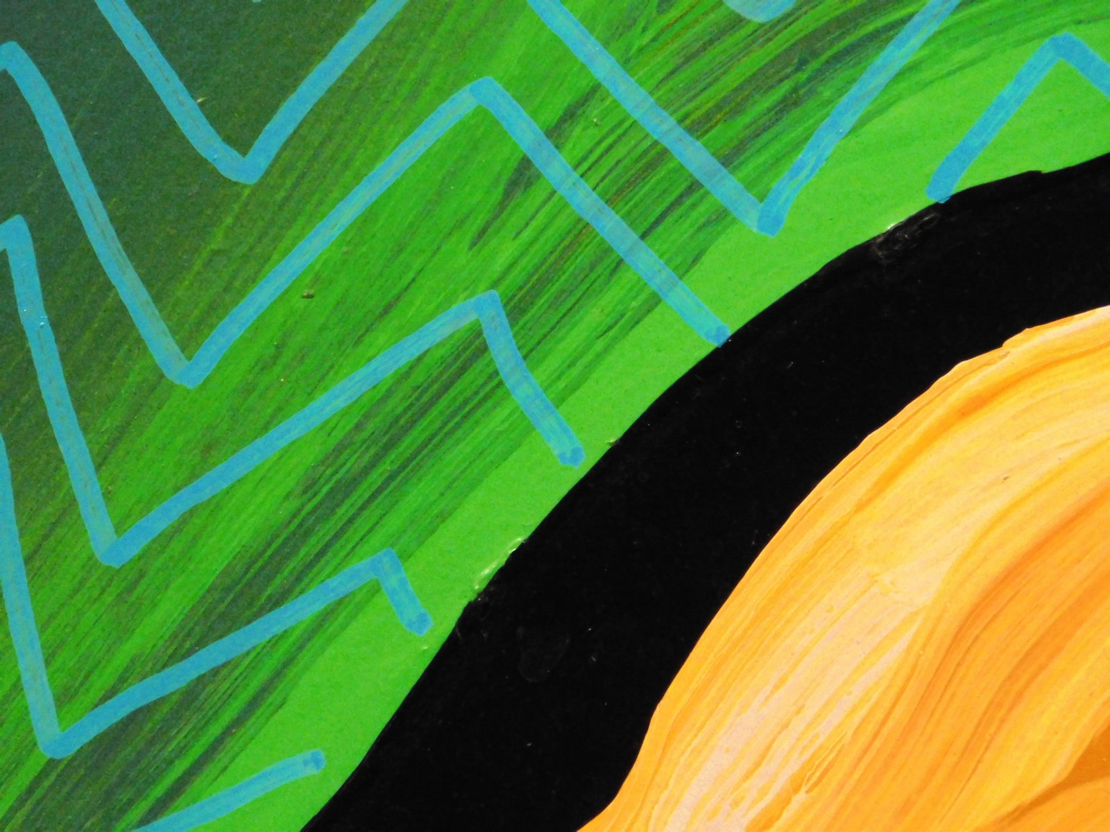 Abstract Figure on a Green Patterned Background - 5
