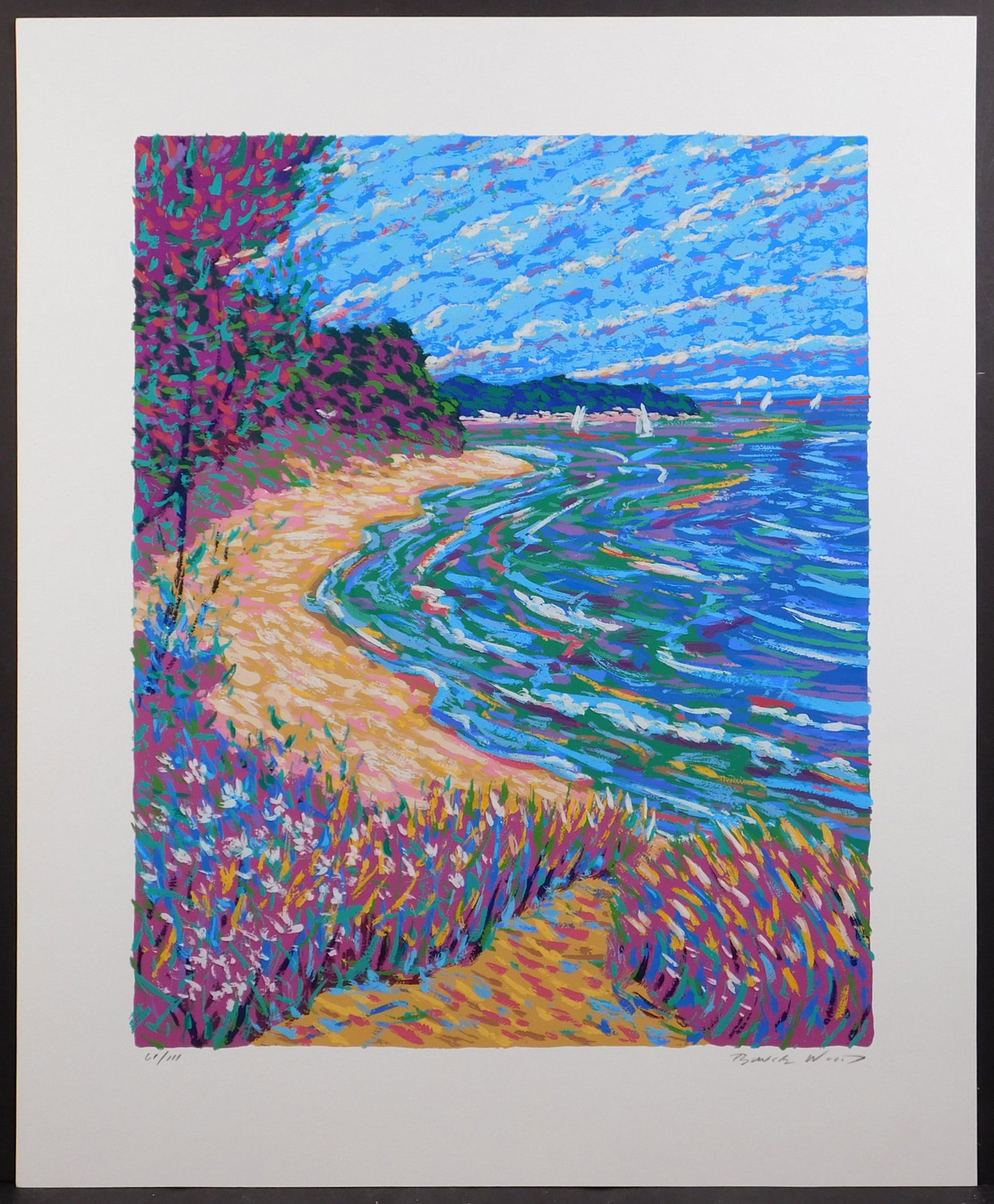 Bruce Wood : Summer Breeze: Bruce Wood (American, 20th Century): Summer Breeze. Silk screen print on heavy paper, printed by AFA Press, signed, numbered (42/111), and titled in pencil below, unframed. This print is one of
