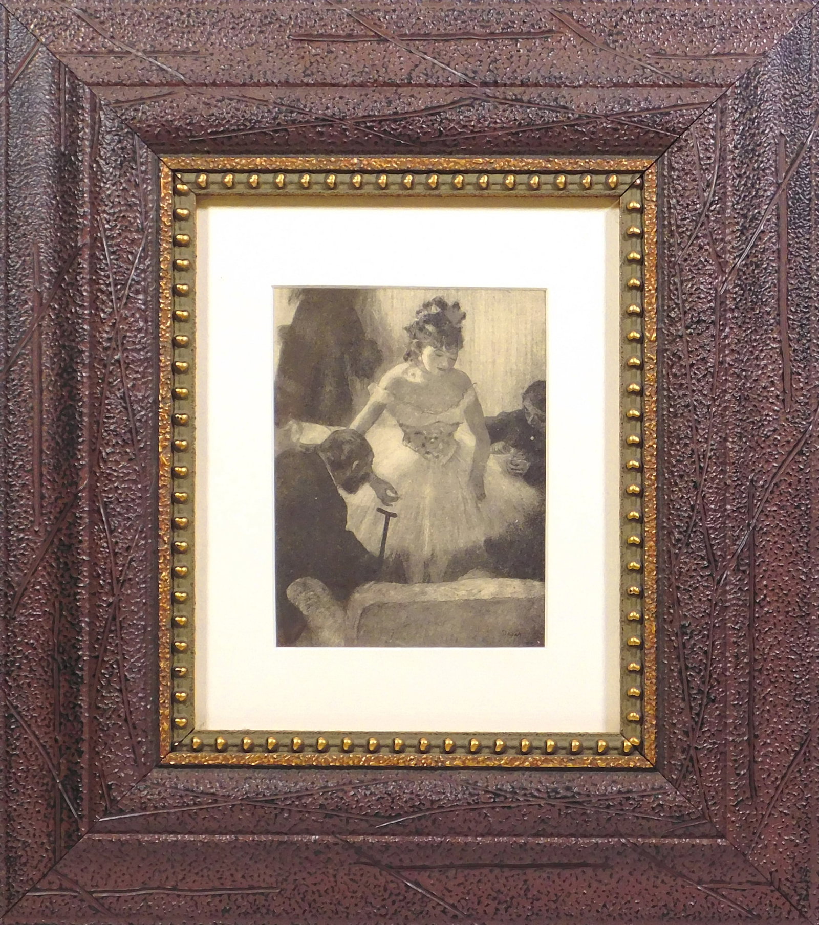 Edgar Degas: Danseuse: Edgar Degas (French, 1834-1917): Danseuse. Very rare limited edition original gravure print, signed in plate, framed. Edgar Degas was a prominent impressionist painter best known for his depictions