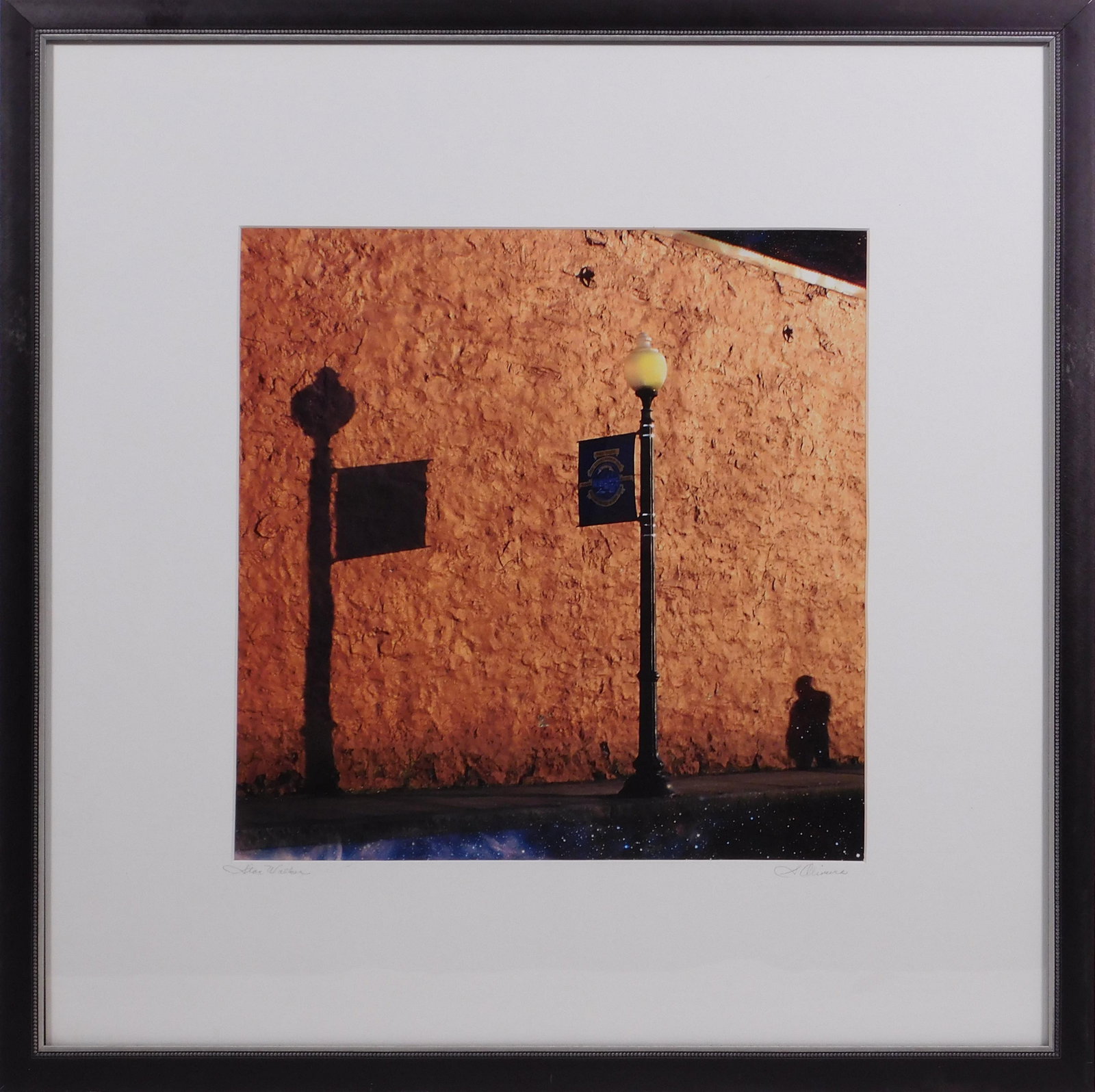 Sheila Oliveira : Urban Star Walker: Sheila Oliveira (American, 20th Century): Urban Star Walker. Digital print on archival paper, signed lower right, labeled verso, professionally framed and matted. From the artist's statement: "I