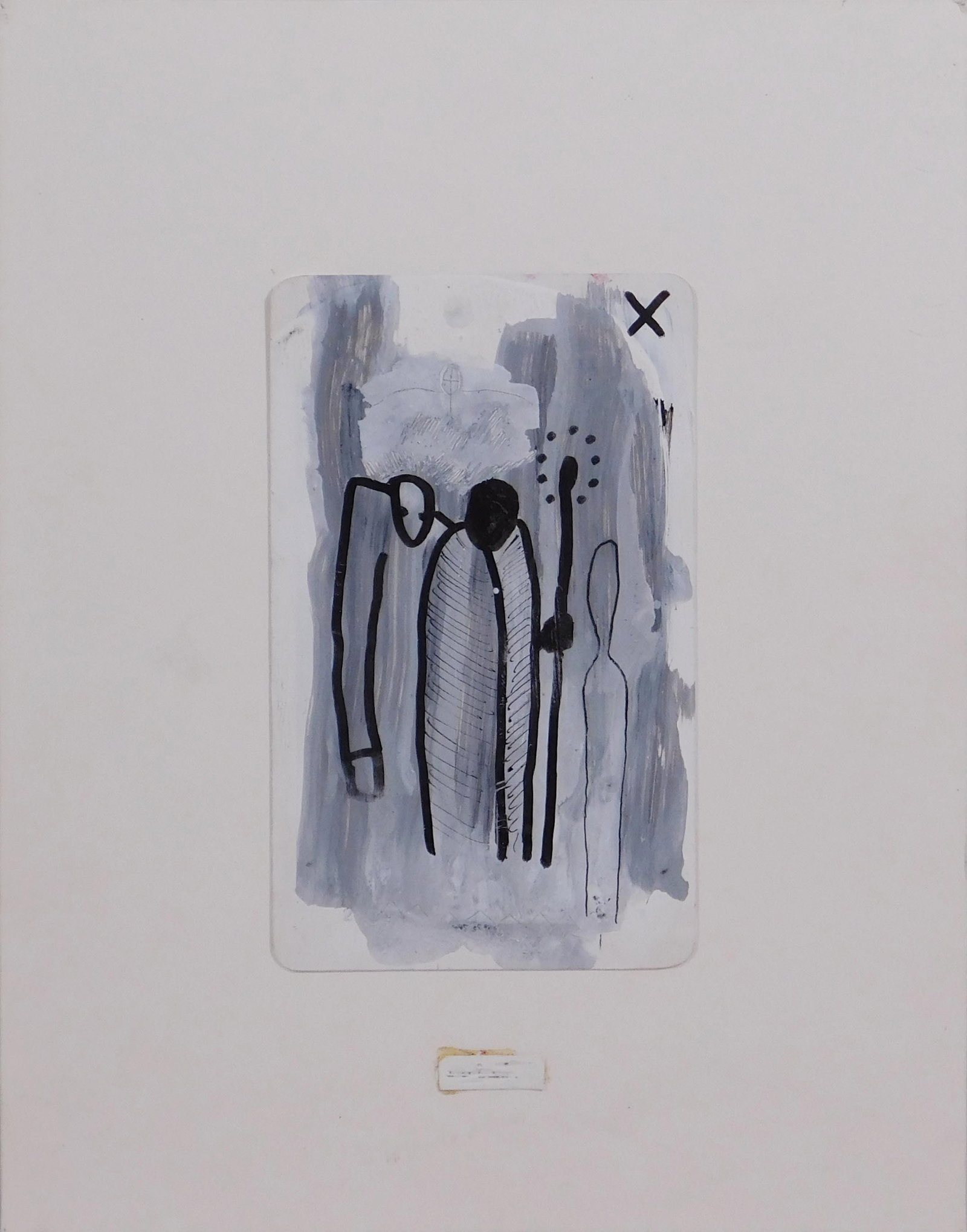Eric Grab: Oracle Card (Stars): Eric Grab (American, 20th Century): Oracle Card (Stars). Mixed Media on paper, Signed on reverse. 9 x 7 inches mat board. Private collection, New England, USA. Great condition, corners of mat are