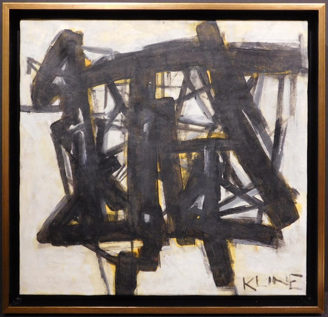 Franz Kline Attributed : Abstract Composition in Black and Yellow (1 of 10)