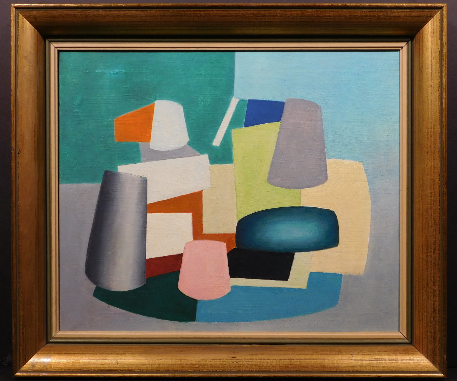 Jean Helion Manner of: Composition: Jean Helion (French, 1904-1987) Manner of: Composition, 1935. Oil on canvas, signed and dated verso, framed. Jean Helion was a French painter whose abstract work of the 1930s established him as a lead