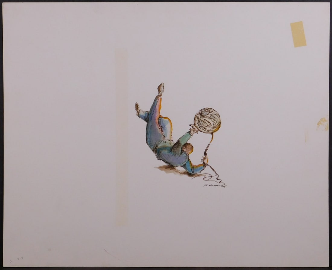 Man Falling on Back: Man Falling on Back, 1985. Lithograph on ragboard, signed in plate, unframed. 16 x 20 inches paper. Private collection, Boston. Good conditon; adhesive residue from previous framing on right edge and