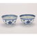 Pair of Chinese Blue & White Porcelain Bowls
