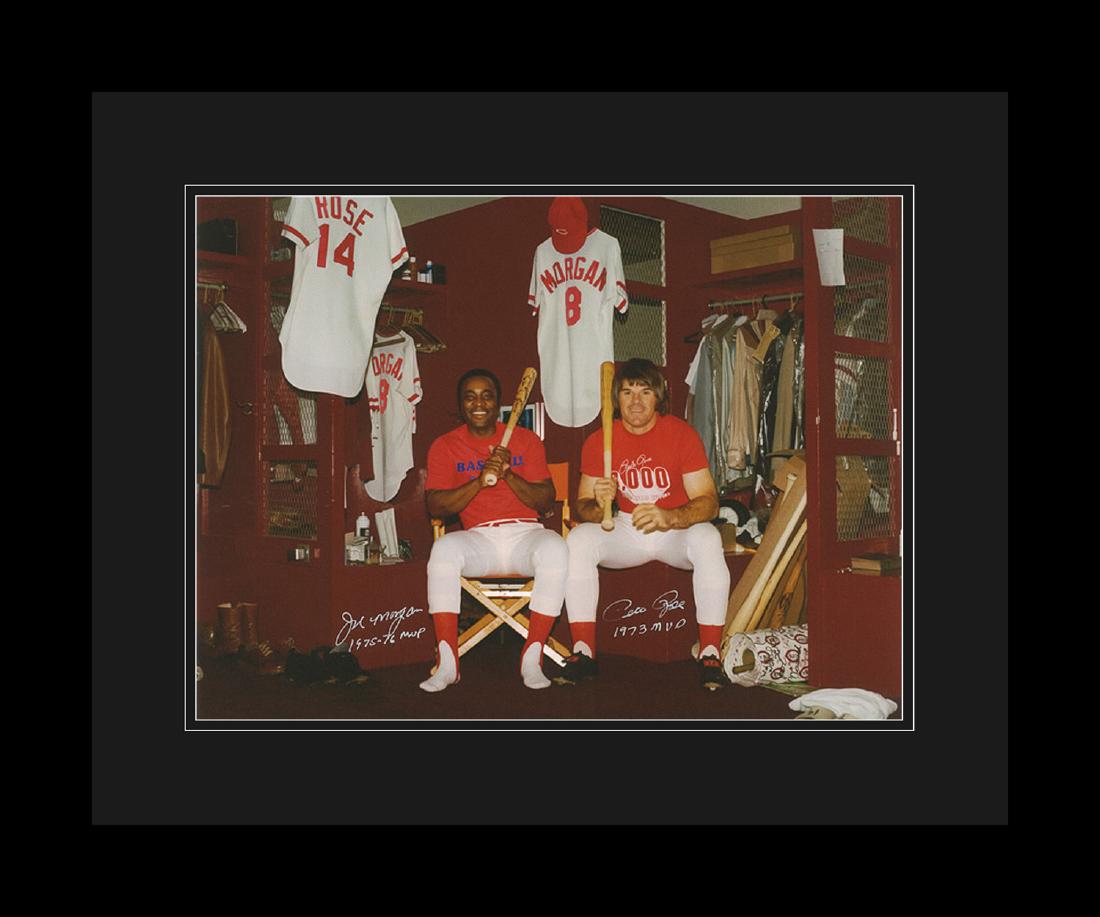 Signed - Pete Rose & Joe Morgan in Clubhouse (1 of 4)