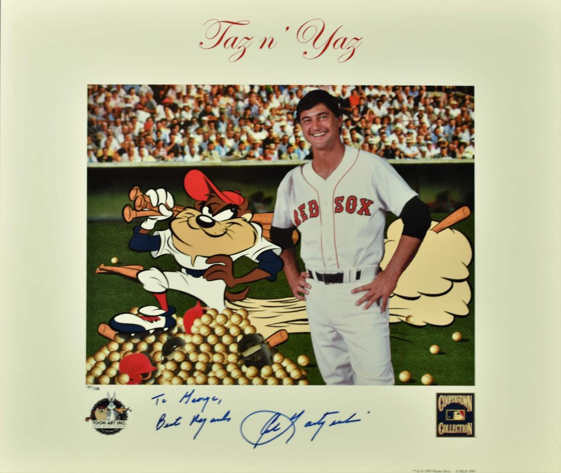 Carl Yastrzemski Signed Warner Bros. L.E. Litho-Taz N' (1 of 5)