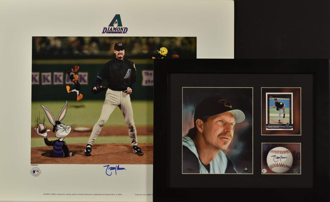 Signed Randy Johnson Warner Bros LE & Matted Lithograph (1 of 6)