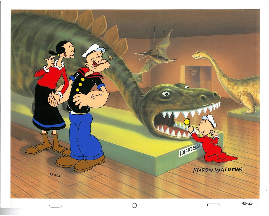 HP LE Signed Popeye Cel-Don't Feed the Dinosaur Waldman (1 of 3)
