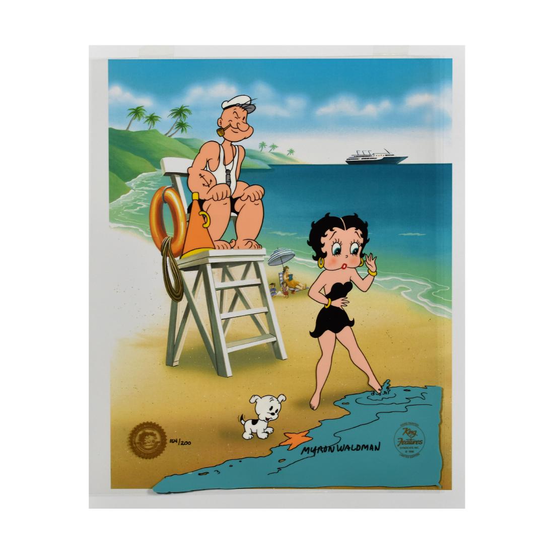 Popeye, Betty Boop - LE HP Cel Signed Beach (1 of 6)